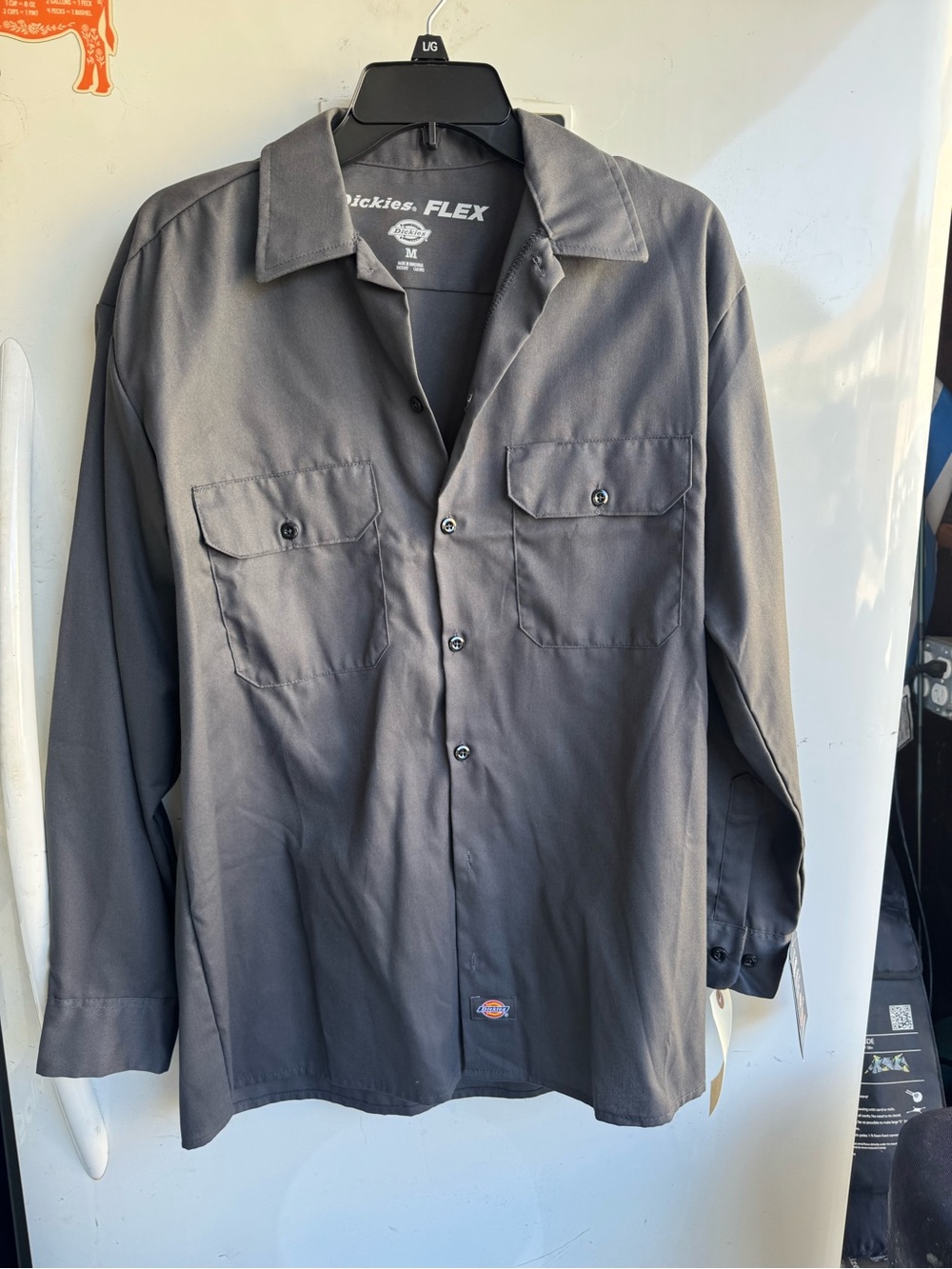 Dickies Gray FLEX Button-Up Work Shirt NWT